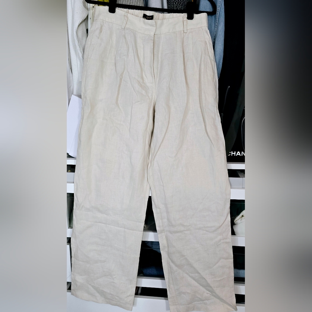 NWT Women's Quince Linen Pants Size 10
